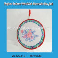 High qhuality tableware ceramic pot mat with rope